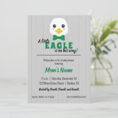 Baby Boy Eagle Green Baby Shower Invitation Einladung (Stehend Vorderseite)