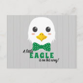Baby Boy Eagle Green Baby Shower Invitation Postkarte (Vorderseite)