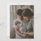 Baby Boy Eagle Green Vertical Baby Announcement Einladung (Rückseite)