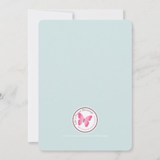 Baby Boy Einladung (Rückseite)