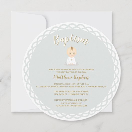 Baby Boy Einladung (Vorderseite)