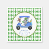 Baby Boy Elefant & Affe Golf Serviette (Vorderseite)