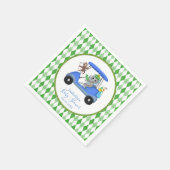 Baby Boy Elefant & Affe Golf Serviette (Ecke)