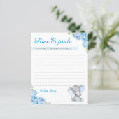 Baby Boy Elephant 1. Geburtstagszeit Kapselkarten (Stehend Vorderseite)