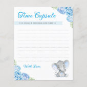 Baby Boy Elephant 1. Geburtstagszeit Kapselkarten (Vorderseite)