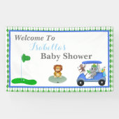 Baby Boy Elephant & Affendusche Banner (Horizontal)
