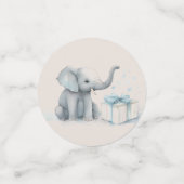 Baby Boy Elephant and Balloons Dusche Konfetti (Klein Vorderseite)