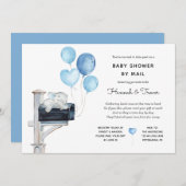 Baby Boy Elephant auf der Mailbox Dusche by Mail Einladung (Vorne/Hinten)