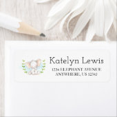 Baby Boy Elephant Baby Dusche Adressetiketten (Insitu)