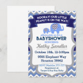 Baby Boy Elephant Baby Shower Einladungen (Vorne/Hinten)