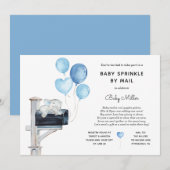 Baby Boy Elephant Baby Sprinkle by Mail Einladung (Vorne/Hinten)