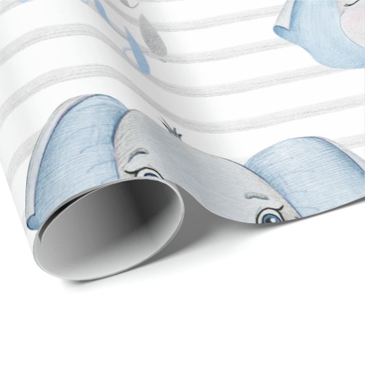 Baby Boy Elephant Es ist eine Boy-Dusche Geschenkpapier (Rolleneckpunkt)