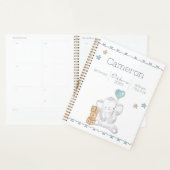 Baby Boy Elephant Individuelle Name und Geburtsdet Planer (Anzeige)