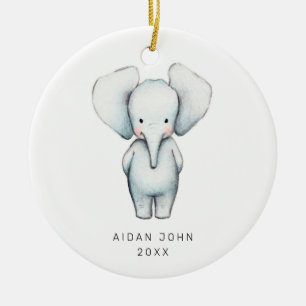 Baby Boy Elephant Personalisierte Niedliche Custom Keramik Ornament