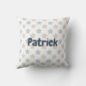 Baby Boy Elephant Personalisierter Name Geburtssta Kissen (Rückseite)