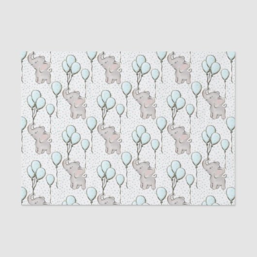 Baby Boy Elephants Seidenpapier (Vorderseite)
