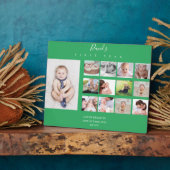 Baby Boy Erstes Jahr Foto Collage 12 Monate Grün Fotoplatte (Seite)