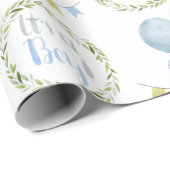 Baby Boy Es ist ein Boy Shower Wrapping Paper Geschenkpapier (Rolleneckpunkt)