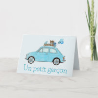 Baby Boy Fiat 500 Französische Glückwünsche