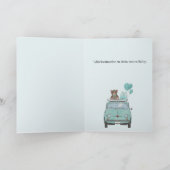 Baby Boy Fiat 500 German Gratulation Karte (Innenseite)