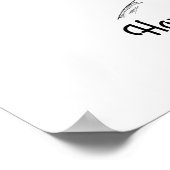 Baby Boy Fingerprint Balloon Gäestbook Poster (Ecke)