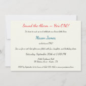 Baby Boy Firefighter 1. Geburtstag Einladung (Rückseite)