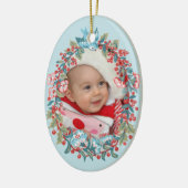 Baby Boy First Christmas 1st Cute Pastel Blue Keramik Ornament (Links)