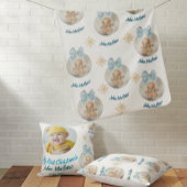 Baby  boy First Christmas Gingerbread Photo & Name Kissen