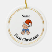 Baby Boy First Christmas Ornament (Vorne)
