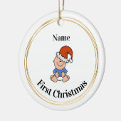 Baby Boy First Christmas Ornament (Links)