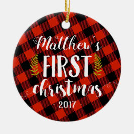 Baby Boy First Christmas Ornament