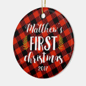 Baby Boy First Christmas Ornament (Links)