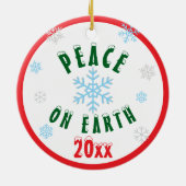 Baby Boy First Christmas Red Car NAME Keramik Ornament (Hinten)