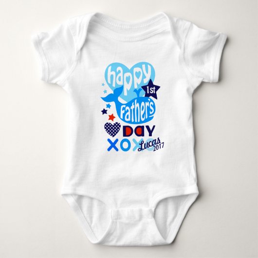Baby Boy First Vathers Day Whale Shirt (Vorderseite)