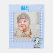 Baby Boy Fleece Blanket mit Foto  (Vorderseite)
