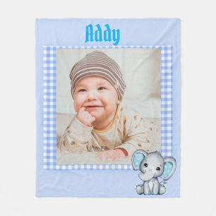 Baby Boy Fleece Blanket mit Foto 