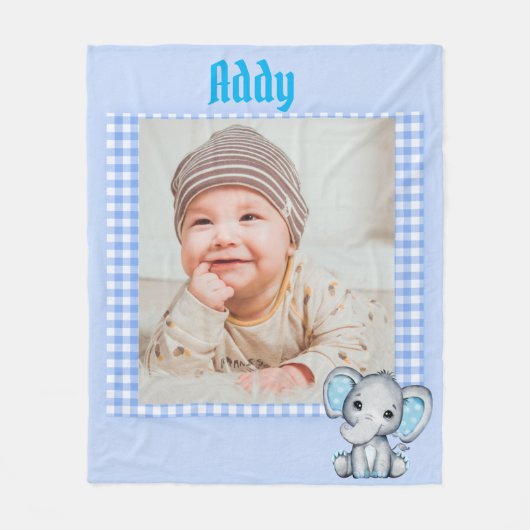 Baby Boy Fleece Blanket mit Foto  (Vorderseite)