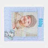 Baby Boy Fleece Blanket mit Foto  (Vorderseite (Horizontal))