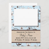 Baby Boy Floral Ankündigung (Vorne/Hinten)