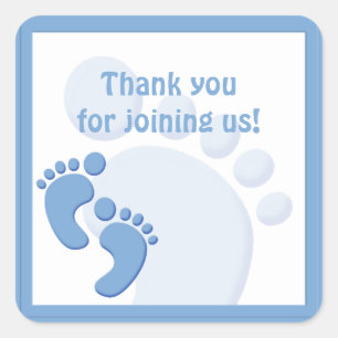 Baby Boy Footprint Gastgeschenk Sticker