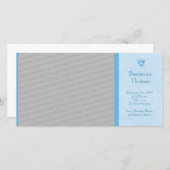 Baby Boy Footprints Foto Birth Ankündigung (Vorne/Hinten)