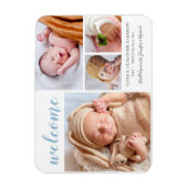 Baby Boy Foto Collage Begrüßung Geburtserklärung Magnet (Vertikal)