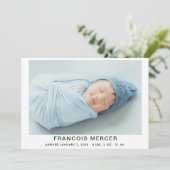 Baby Boy Foto Collage Birth Ankündigung (Stehend Vorderseite)