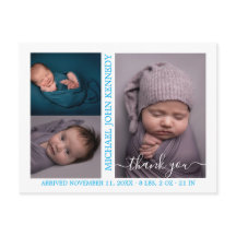 Baby Boy Foto Collage Skript Geburtsankündigung