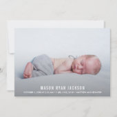 Baby Boy Foto Einfache Geburtshinweise (Vorderseite)