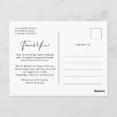 Baby Boy Foto Geburtsankündigung Postkarte (Rückseite)