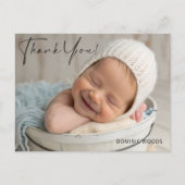 Baby Boy Foto Geburtsankündigung Postkarte (Vorderseite)