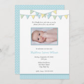 Baby Boy Foto Sip und siehe Einladung (Vorne/Hinten)