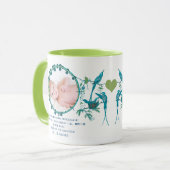 Baby Boy Foto Tasse Baby Stats Niedliche Vögel (Vorderseite Links)