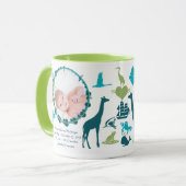 Baby Boy Foto Tasse Baby Stats Niedliche Vögel (Vorderseite Links)